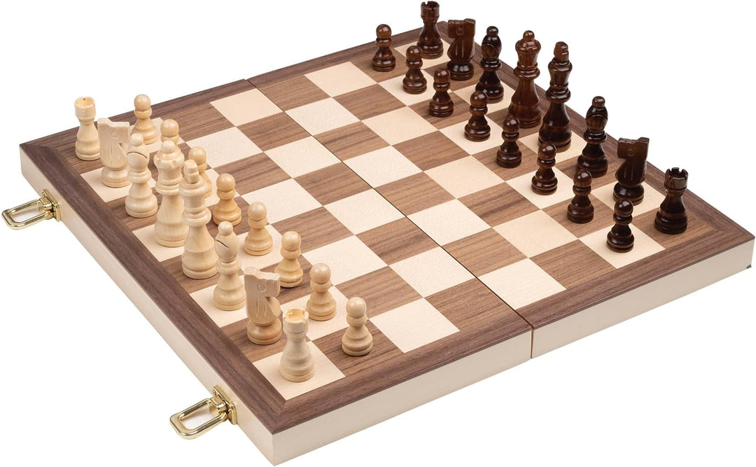 Philos 2509 - Schach-Backgammon-Dame-Set, Feld 40 mm, Königshöhe 76 mm