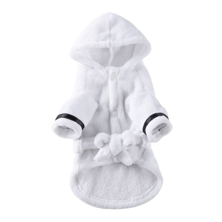 UPKOCH Hundebademantel aus Polyester für Kleine Hunde Saugfähig und Schnell Trocknend Weiss mit Bequ