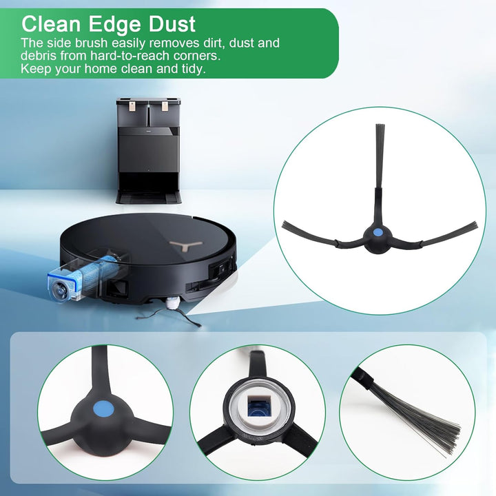 Zubehör Set für ECOVACS DEEBOT T80 Omni/ X8 Pro Omni / X8 Omni Staubsauger Ersatzteil, 2 Hauptbürste