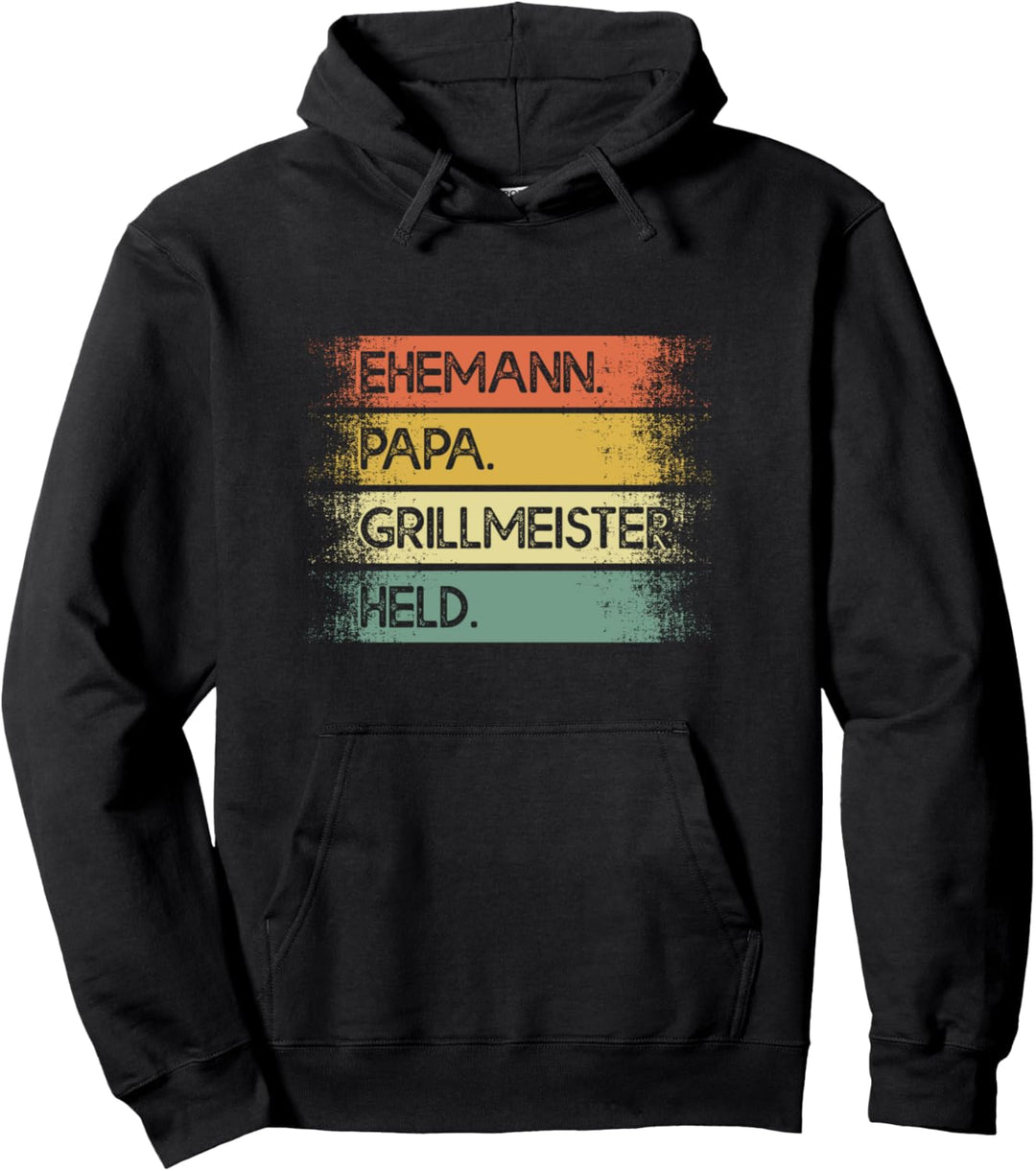 Bester Papa Ehemann Vater Grillmeister Held Vatertag Pullover Hoodie