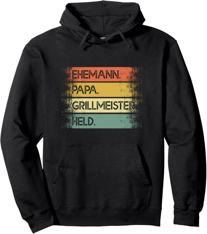 Bester Papa Ehemann Vater Grillmeister Held Vatertag Pullover Hoodie
