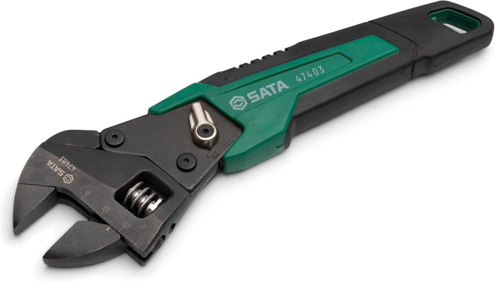 SATA ST47403 Verstellbarer Ratschenschlüssel, 20,3 cm, integrierte Skala, misst metrische Grössen fü