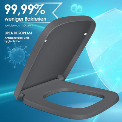 KESSER® WC Sitz mit Absenkautomatik Toilettendeckel Quick-Release-Funktion und Softclose - einfache