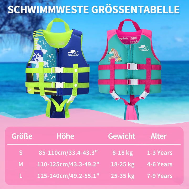 Gogokids Kinder Schwimmweste Float Jacket – Kleinkind Badeanzug Assist Bademode Schwimmtraining Auft