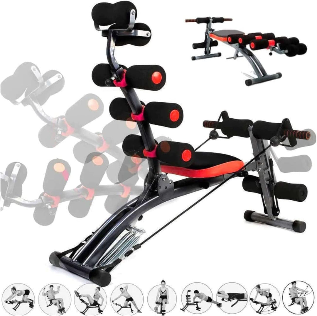 Techfit Multifunktionsbank Total Trainer - Revolutionäre Bauchmuskelbank, klappbar, ideal für Bauch,