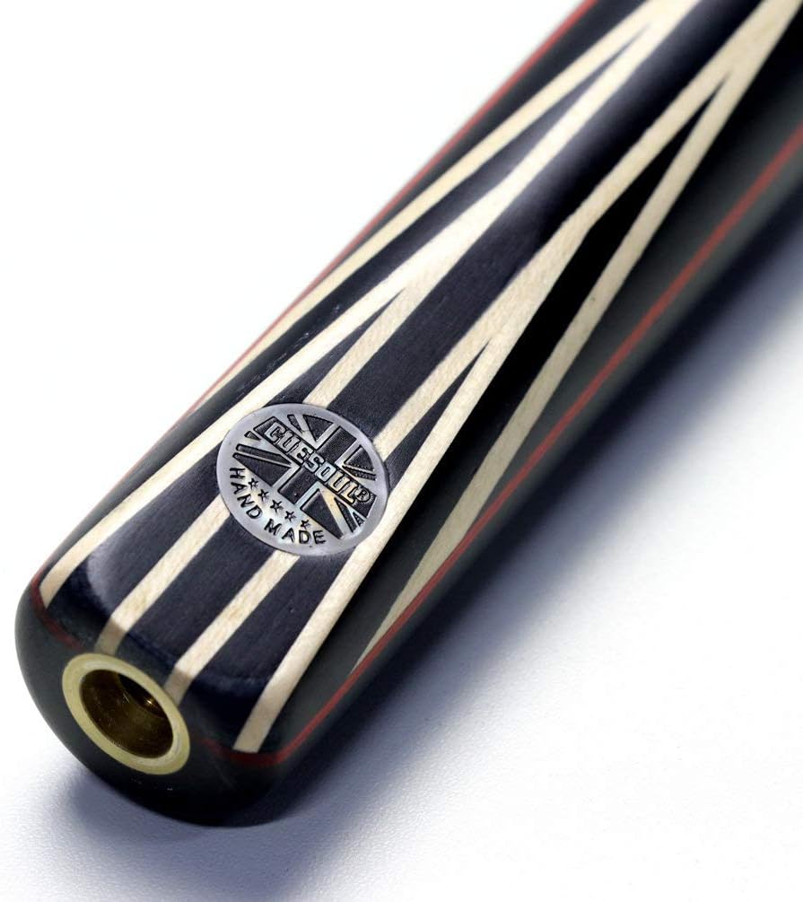CUESOUL 57 "Handcraft 3/4 Ebenholz Snooker Queue mit Union Jack Flag Design CSSC-GQ-2, CSSC-GQ-2