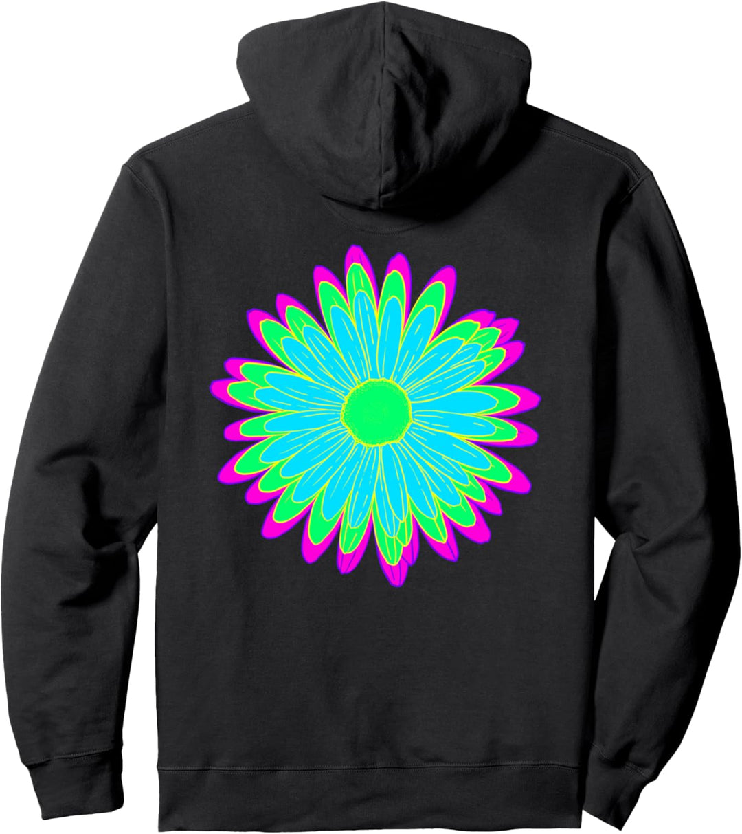 EDM Trippy Psychedelic Flower Art Tanzmusik Rave Festival Pullover Hoodie