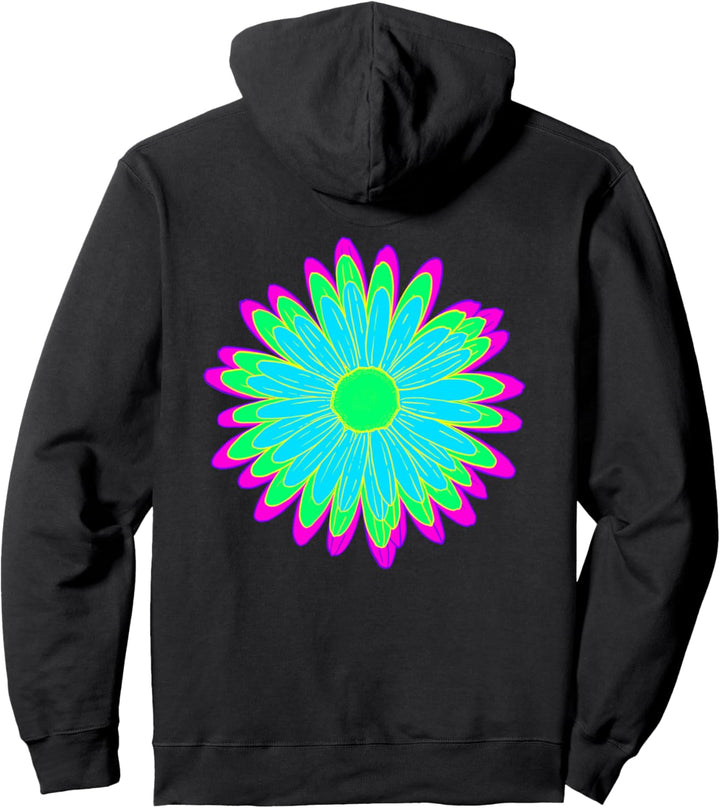 EDM Trippy Psychedelic Flower Art Tanzmusik Rave Festival Pullover Hoodie