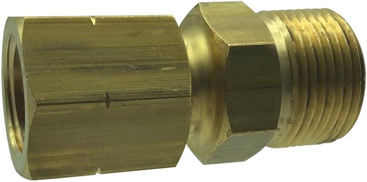 Geräte-Anschlussadapter PS 6 bar, Variante:AG M22 x 1.5 LH x G 3/8 LH-ÜM, AG M22 x 1.5 LH x G 3/8 LH