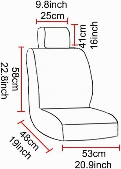 Universal Autositzbezüge Auto Vordersitz 2 Stück Set wasserdicht PU Leder Autositzbezüge Fit für Sko