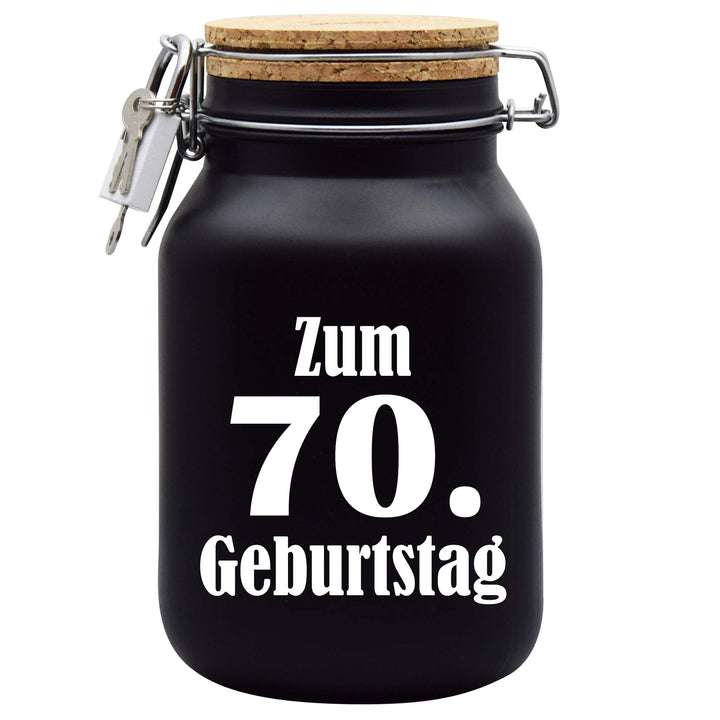 Spardose Zum 70. Geburtstag Geld Geschenk Idee Schwarz XL