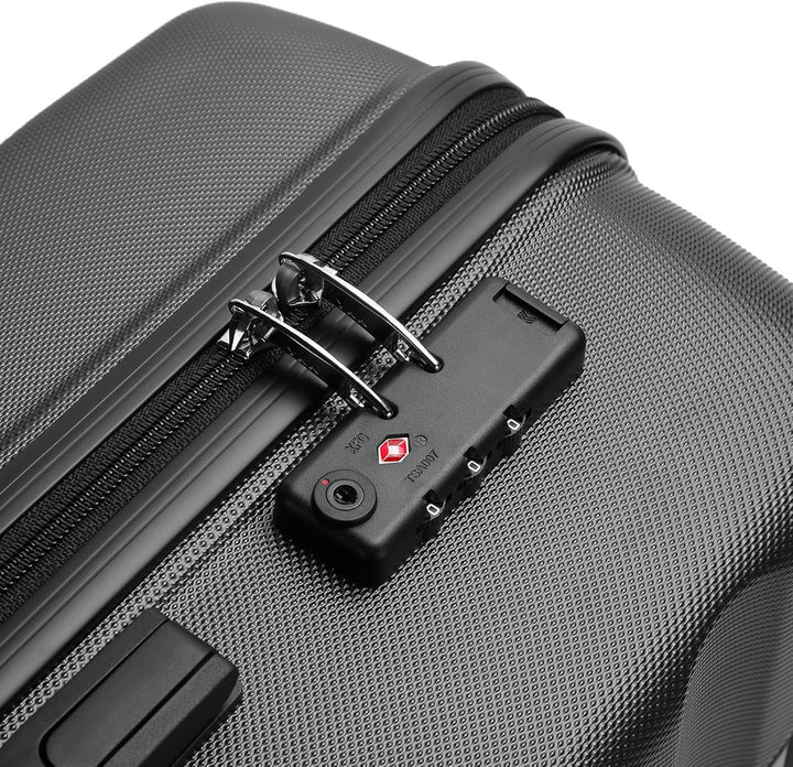 KONO Trolley Koffer Mittelgross Koffer L Hartschalenkoffer Reisekoffer mit Rollen und TSA Schloss Le