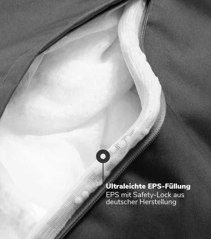 mokebo® Outdoor Pouf o. Hocker 60x45cm für Balkon & Garten 'Der Ruhestifter' Sitzhocker eckig, Boden