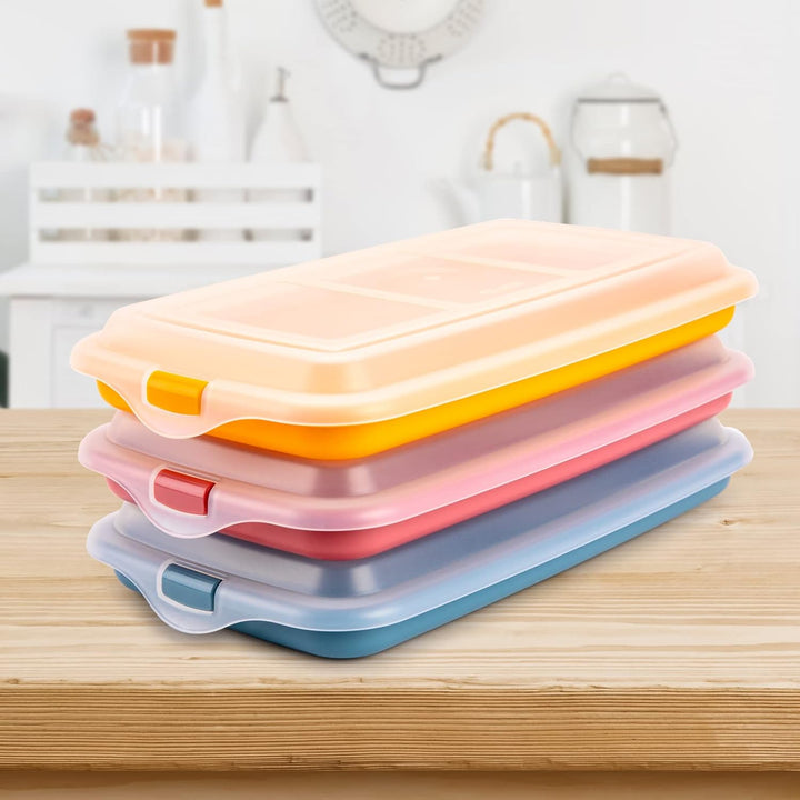 PracticDomus Hochwertige Aufschnitt-Boxen, Frischhaltedose für Aufschnitt Deli System. Optimale Aufb