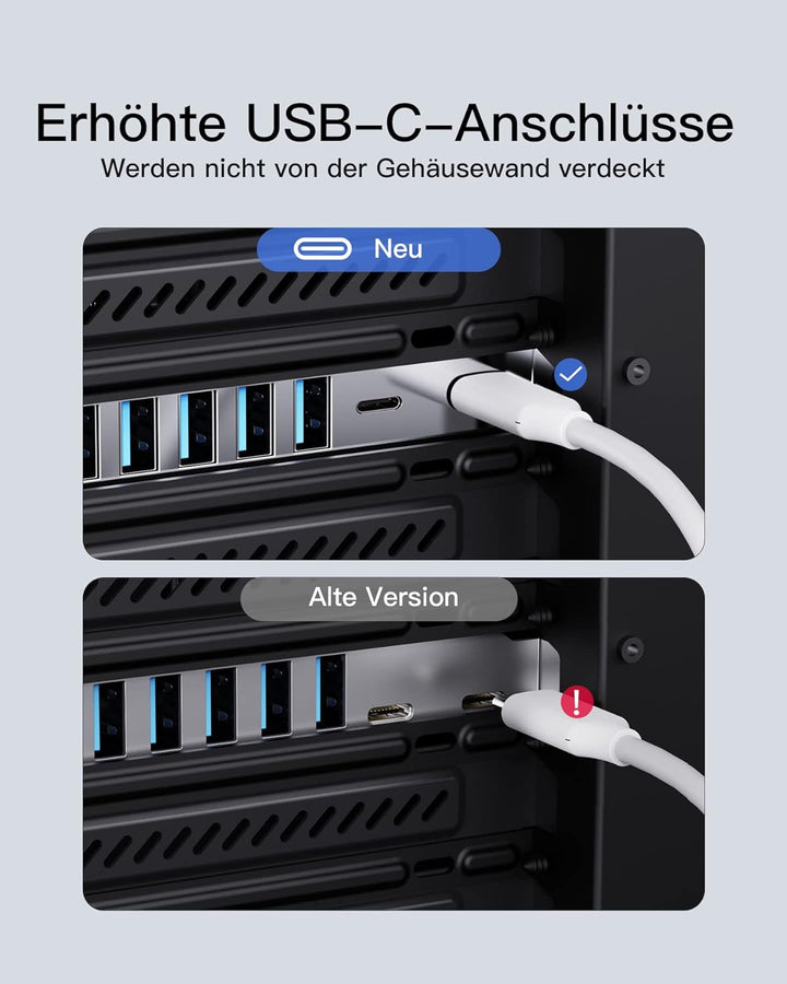 Inateck PCIe USB 3.2 Gen 2 Karte, USB C Power Delivery Laden, 2 USB C Ports und 6 USB A Ports mit 16
