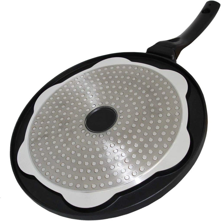 rukauf Pfannkuchen-Pfanne mit Smiley-Gesichtern auch für Crepes 26 cm antihaftbeschichtet Induktion