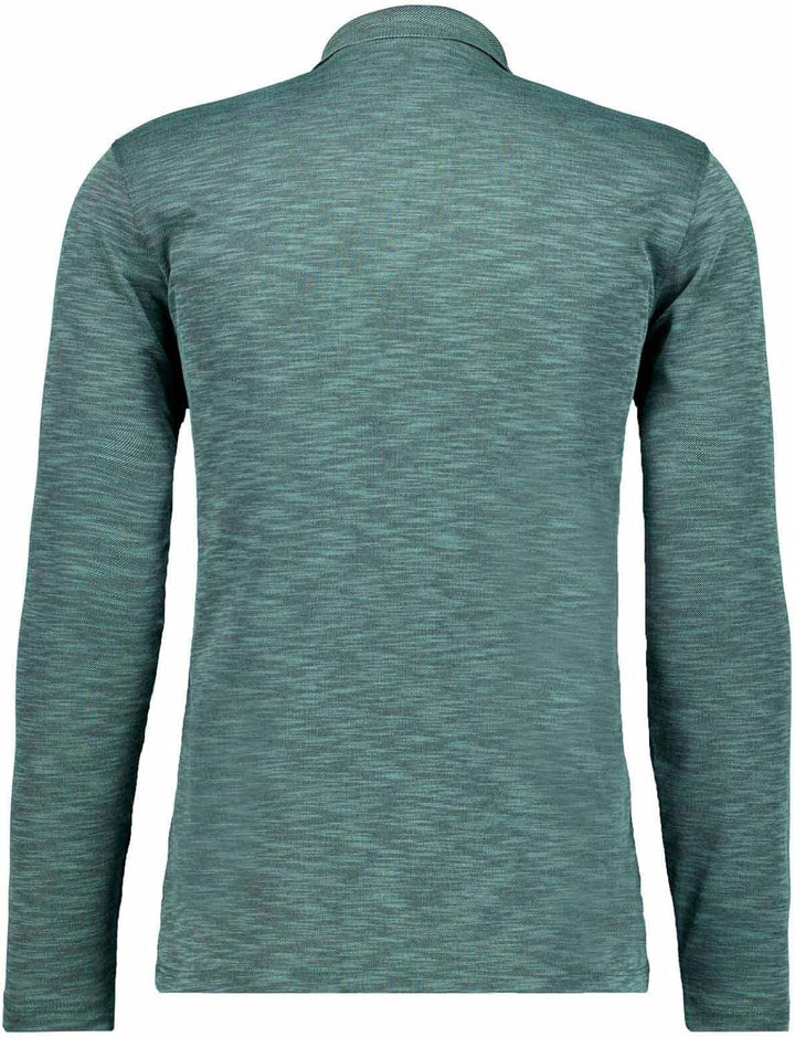 RAGMAN Herren Poloshirt Langarm Softknit L Forstgrün, L Forstgrün