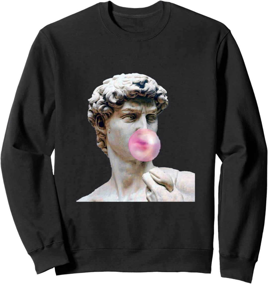 David Michelangelo mit Kaugummi Statue Kunst Mann Frau Kind Sweatshirt