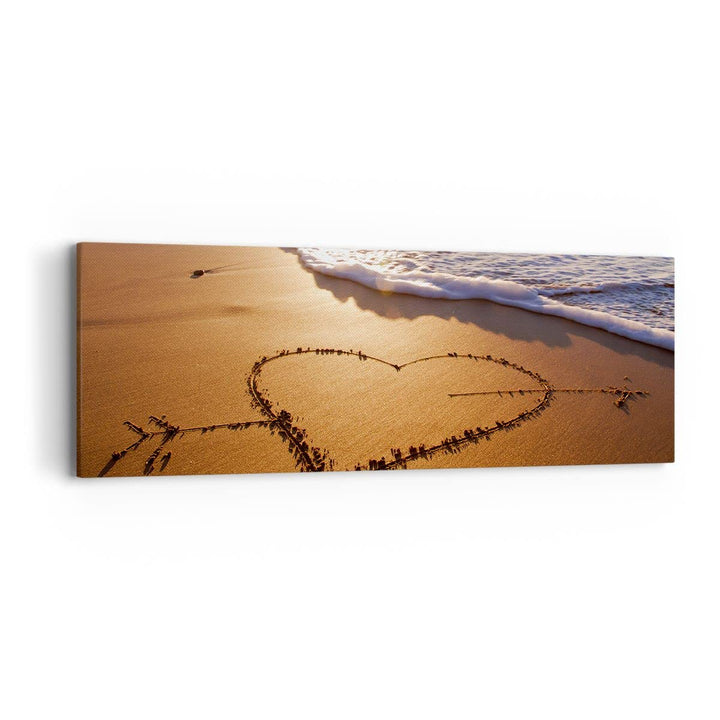 Panorama Bilder auf Leinwand Sommer Meer Sand Strand Leinwandbild 90x30cm Wandbilder Dekoration Wohn