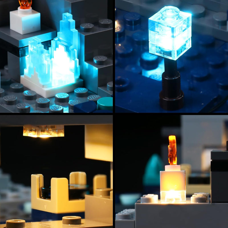 Led Licht Set für Lego Minecraft The Deep Dark Battle 21246 Spielzeug Set, Dekoration DIY Beleuchtun