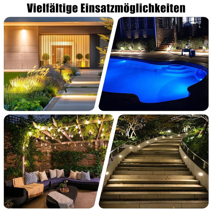 COOLWEST LED Transformator 120W mit Lichtsensor, LED Trafo 230V AC auf 12V AC mit Timer, Transformat