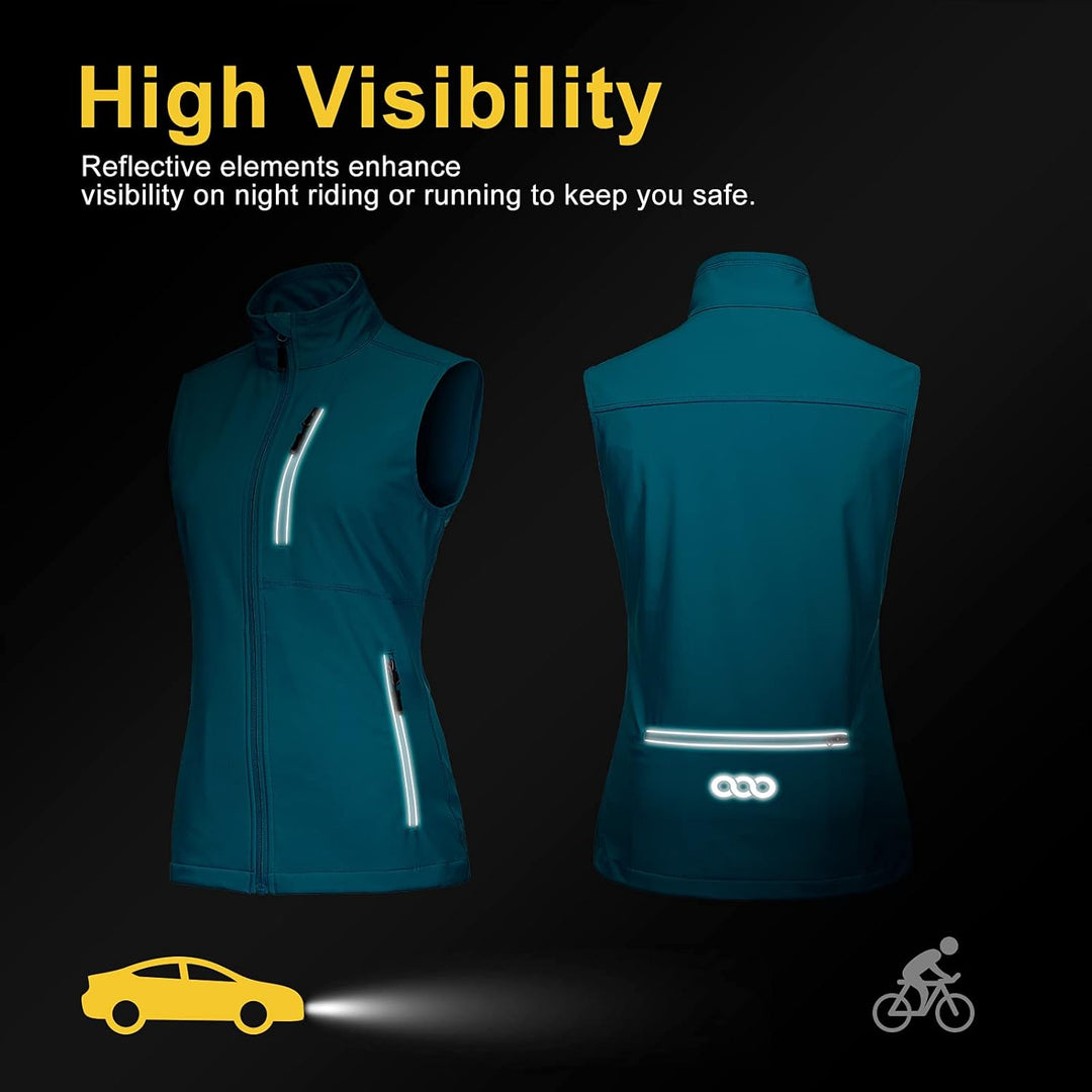 33,000ft Damen Leichte Laufweste Outdoor Softshell Weste Frau Ärmellose Jacke Winddichte Wasserdicht