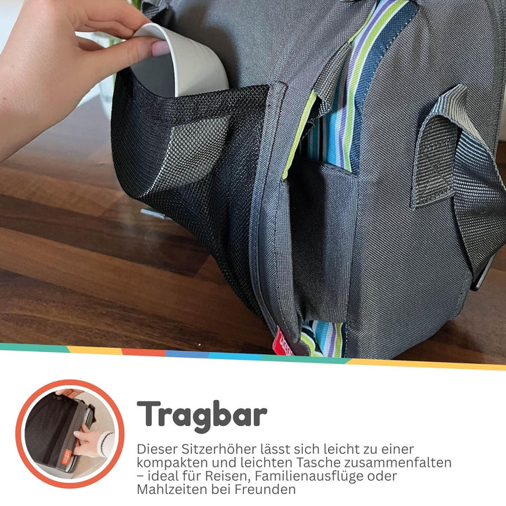 Nuby Sitzerhöhung - einfache Aufbewahrung in einer Tasche - Schaumstoff - Wasserdicht - ab 6 Monaten