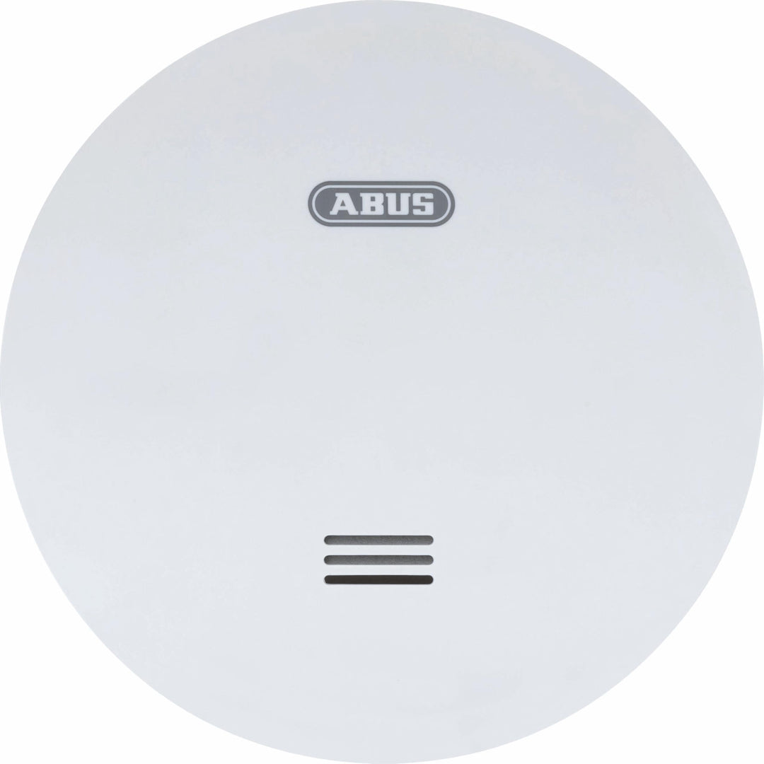 ABUS flacher Rauchmelder RWM160 - mit 10-Jahres-Batterie - Q-Label und DIN EN 14604 geprüft - Blinke