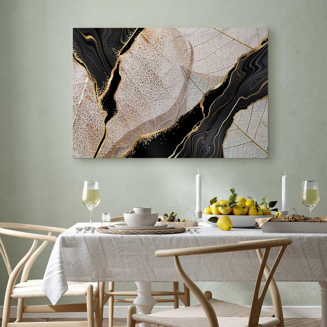 murando - Bilder Blätter 90x60 cm Vlies Leinwandbild 1 tlg Kunstdruck modern Wandbilder XXL Wanddeko