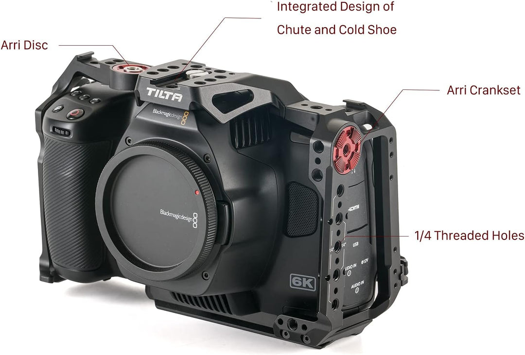 Tilta Vollkamera-Käfig kompatibel mit BMPCC 6K Pro - Schwarz TA-T11-FCC-B, Schwarz