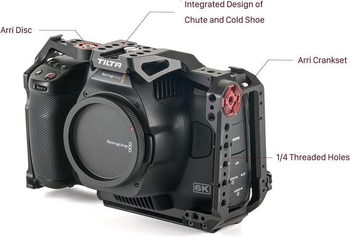 Tilta Vollkamera-Käfig kompatibel mit BMPCC 6K Pro - Schwarz TA-T11-FCC-B, Schwarz