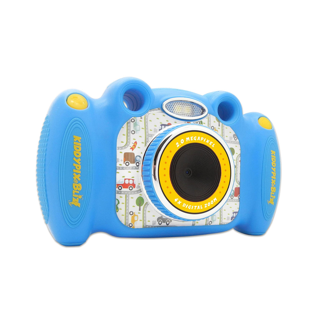 Kiddypix 'Blizz' Kinderkamera mit Webcam-Funktion, gummierte Aussenseite, Integrierte Spiele, Blau