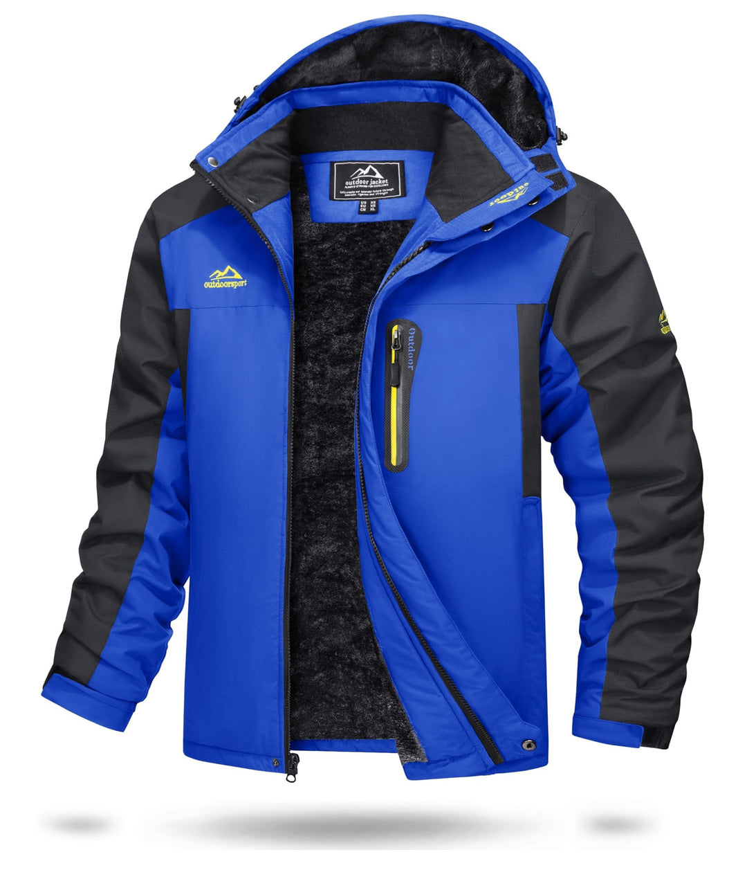 TACVASEN Herren Warme Skijacke Gefütterte Winterjacke Wasserabweisende Funktionsjacke mit Abnehmbare