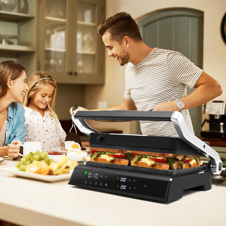 SOARS Sandwichmaker 3-in-1, 1800 – 2000 W, elektrische Panini-Maschine mit 5 Kochmodi, 200 – 230 °C,