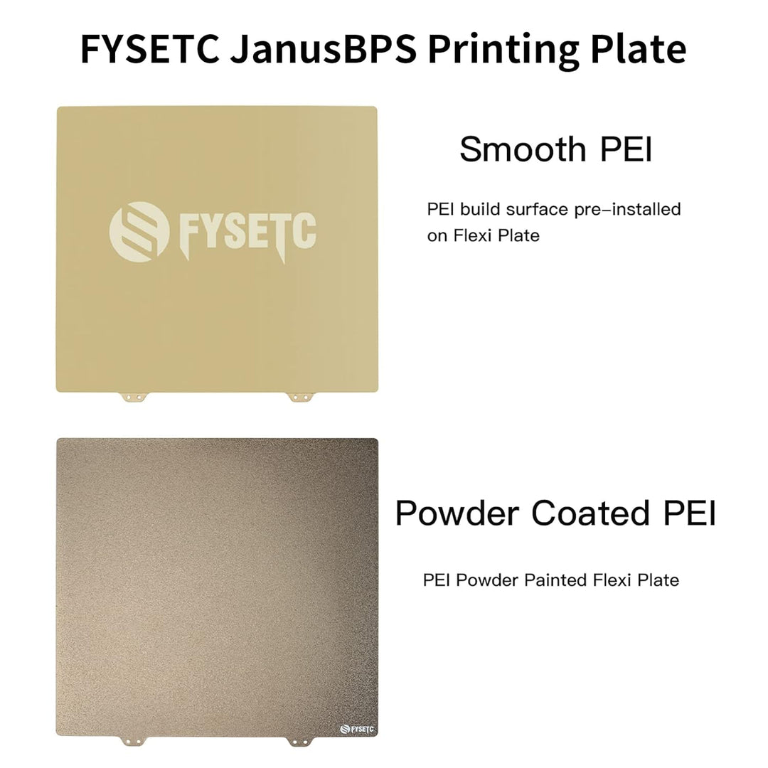 BCZAMD 3D Druckbett 310mm/ 12.2in JanusBPS Nur Bauplatte Texturiert+Glatt Doppelseitig PEI Federstah