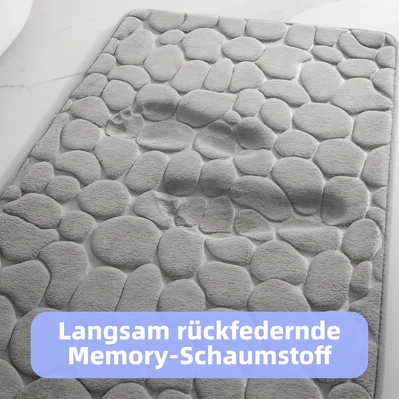 chakme Badematte Memoryschaum Badteppich Saugfähige Badvorleger Badezimmerteppich Duschmatte Deko Fu