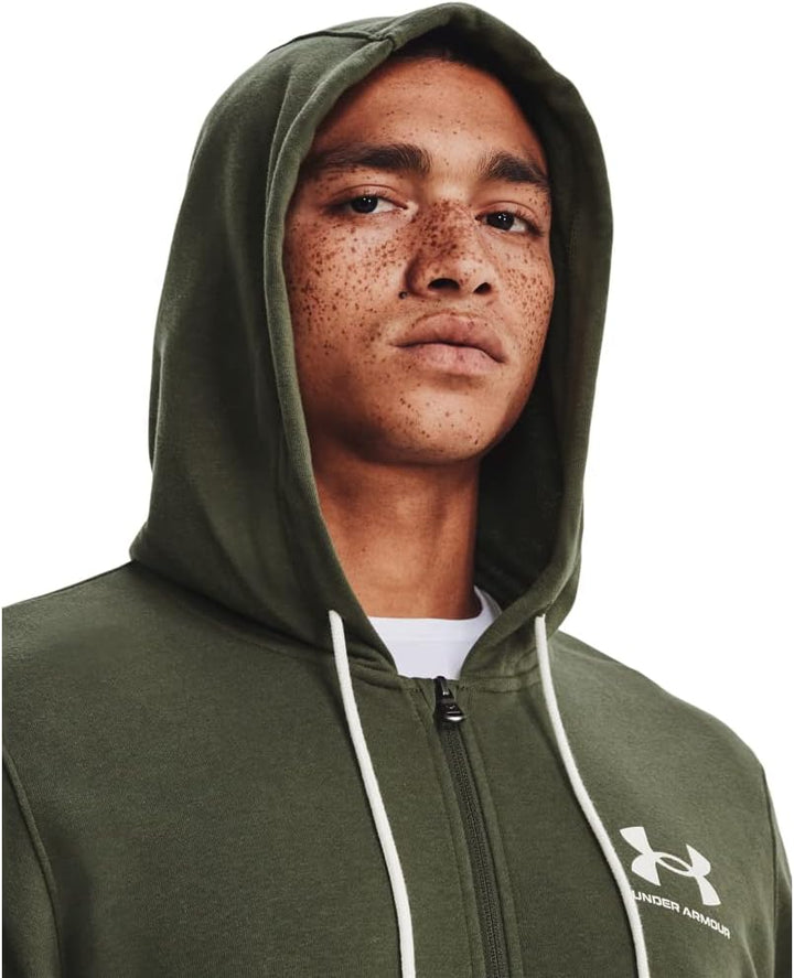 Under Armour Herren Rival Terry LC Full Zip XS (390) Marine Od Green / / Onyx White, XS (390) Marine