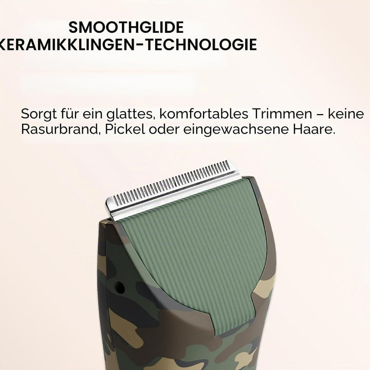MERIDIAN The Trimmer Original - Körperhaarschneider für Männer, Elektrorasierer für Schamhaar, Brust