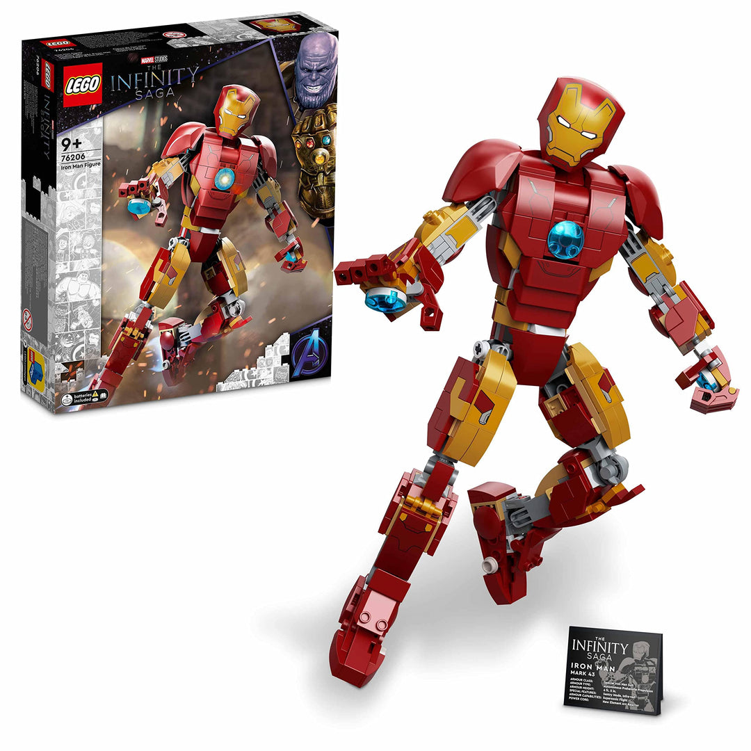 LEGO 76206 Marvel Iron Man Figur, Spielzeug- und Deko-Modell zum Sammeln und Bauen für Kinder ab 9 J