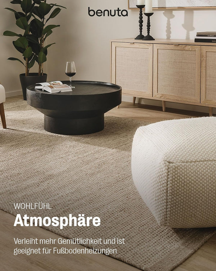 benuta Pure Wollteppich Rocco - Wolle - Rechteckig & im Style: Uni, Hygge & Cozy, Minimalistisch - P
