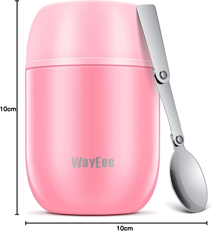 Thermobehälter für Essen 450ml Speisegefäss Edelstahl Speisebehälter Babybrei Isolierbehälter mit Lö