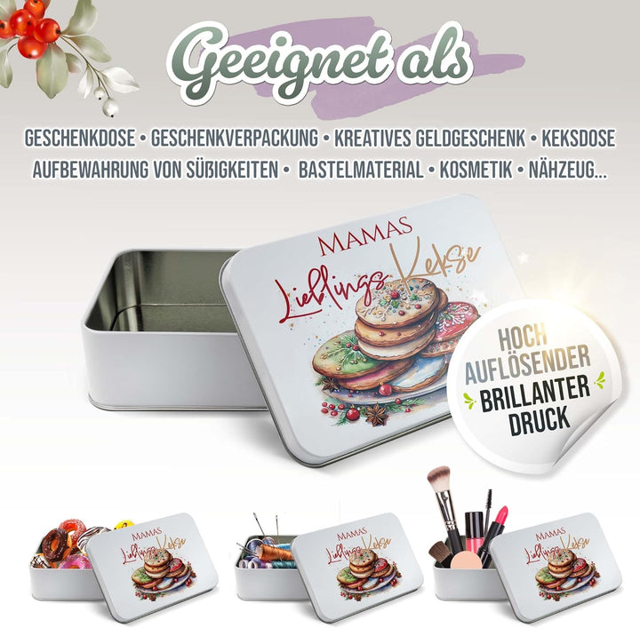 Print Royal PR Geschenkdose mit Name personalisiert - Lieblingskekse - Blechdose bedrucken, Aufbewah