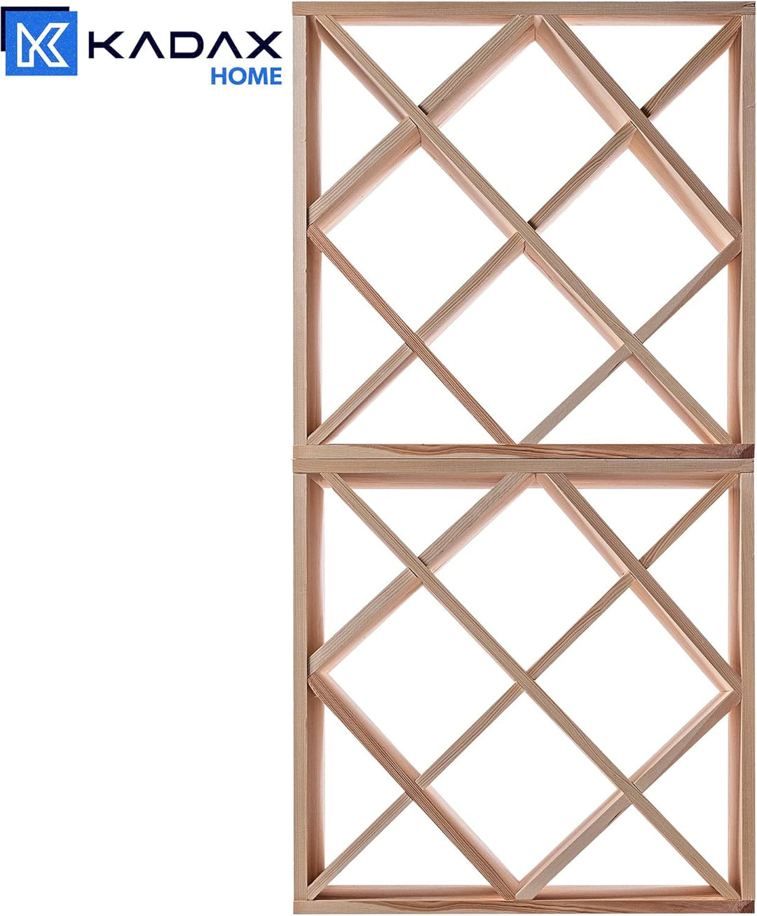 KADAX Weinregal aus Holz, 52 x 25.5 x 104 cm, Grosses Flaschenregal für viele Weinflaschen, rustikal