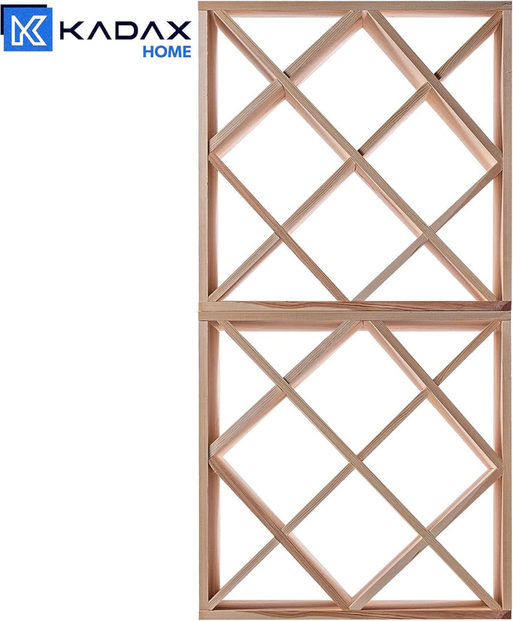 KADAX Weinregal aus Holz, 52 x 25.5 x 104 cm, Grosses Flaschenregal für viele Weinflaschen, rustikal