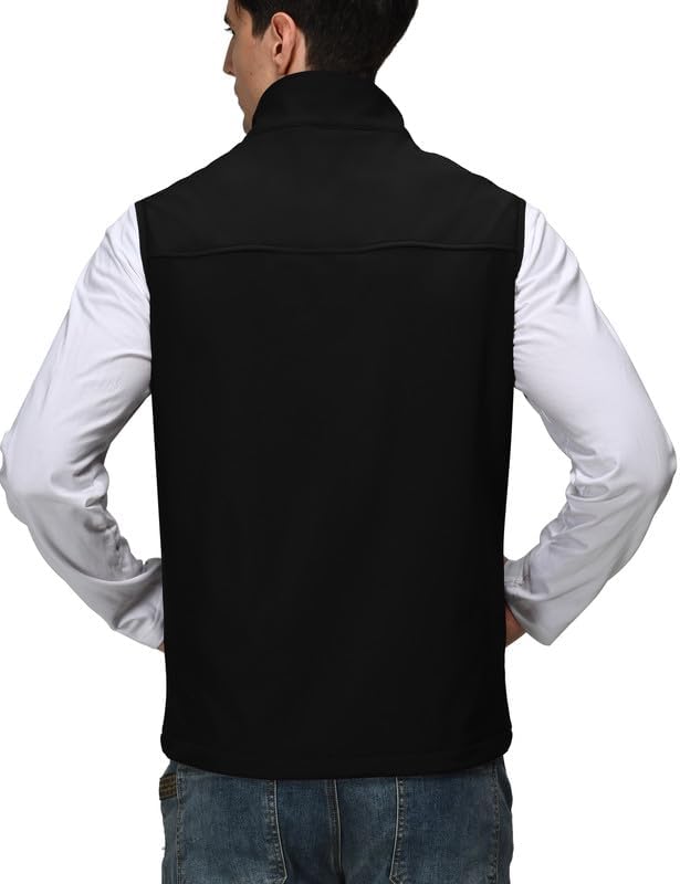 Zzkouine Leichte Softshell Weste für Herren, Bodywarmer Fleece Weste Full Zipp Softshellweste, Weste