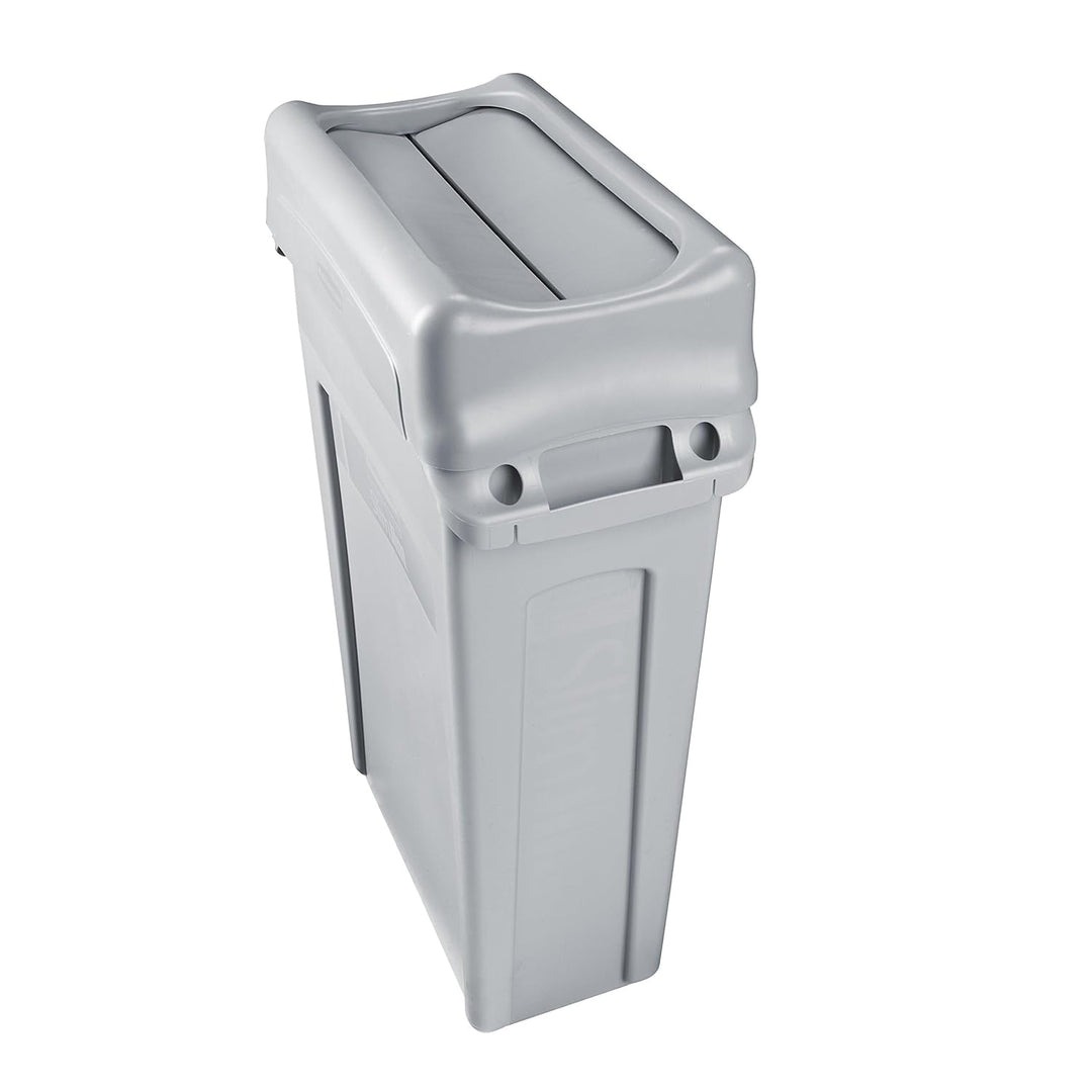 Rubbermaid Commercial Products Slim Jim Deckeleinheit für Recyclingstation für Flaschen, grau, 1 gra
