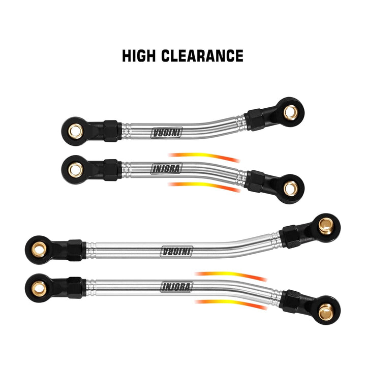 INJORA Edelstahl High Clearance Links & Lenkglieder Set für 1/18 HPI Venture18 Upgrade
