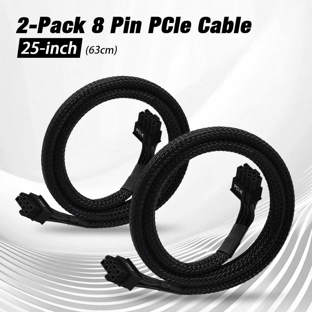 COMeap (2er-Pack) PCIe Kabel für EVGA Netzteil, PCIe 8 Pin Stecker auf 8 Pin (6+2) Stecker, PCI-Expr