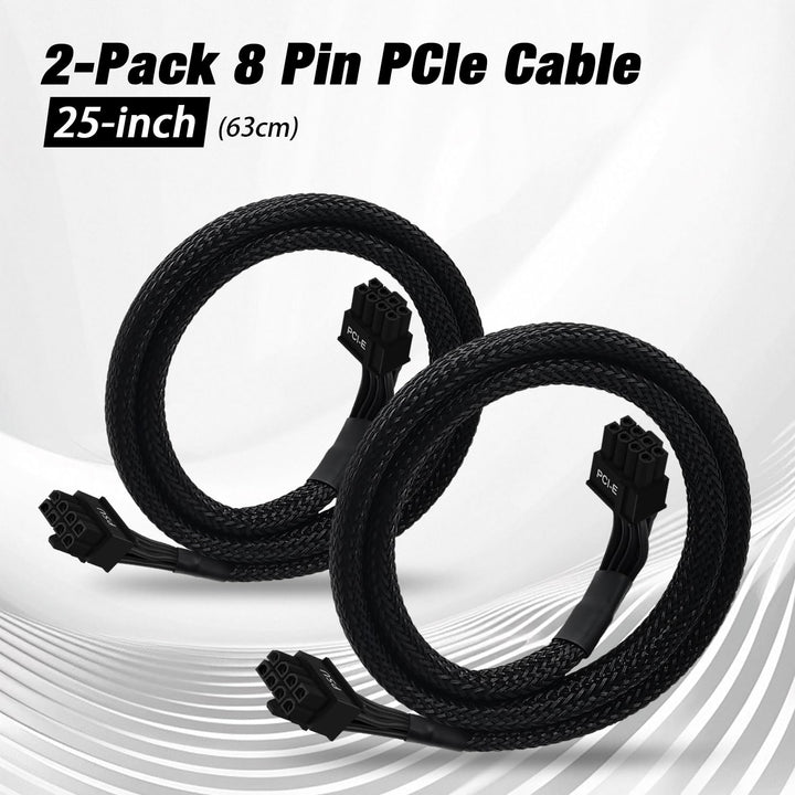 COMeap (2er-Pack) PCIe Kabel für EVGA Netzteil, PCIe 8 Pin Stecker auf 8 Pin (6+2) Stecker, PCI-Expr