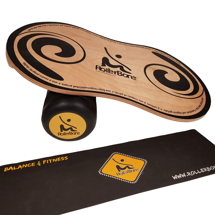 RollerBone 1.0 & Carpet - Balance Board, Balance Trainer- Trainigspackage inkl. Rolle & Carpet Einhe